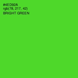 #4ED92A - Bright Green Color Image